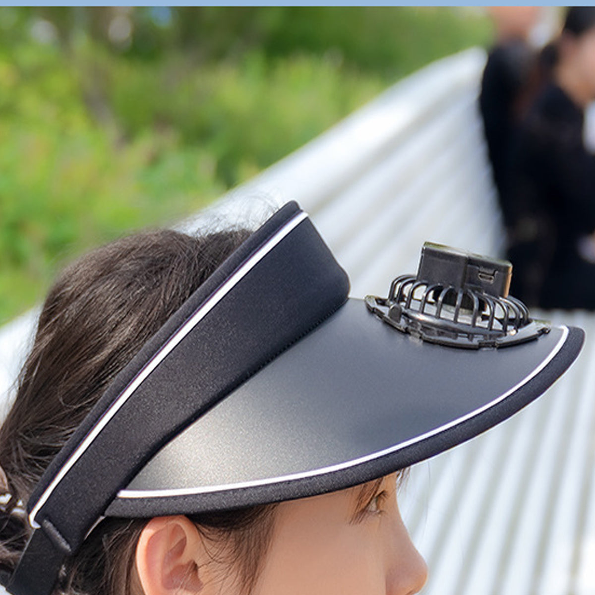 Chic And Cool Summer Cap With Rechargeable Fan