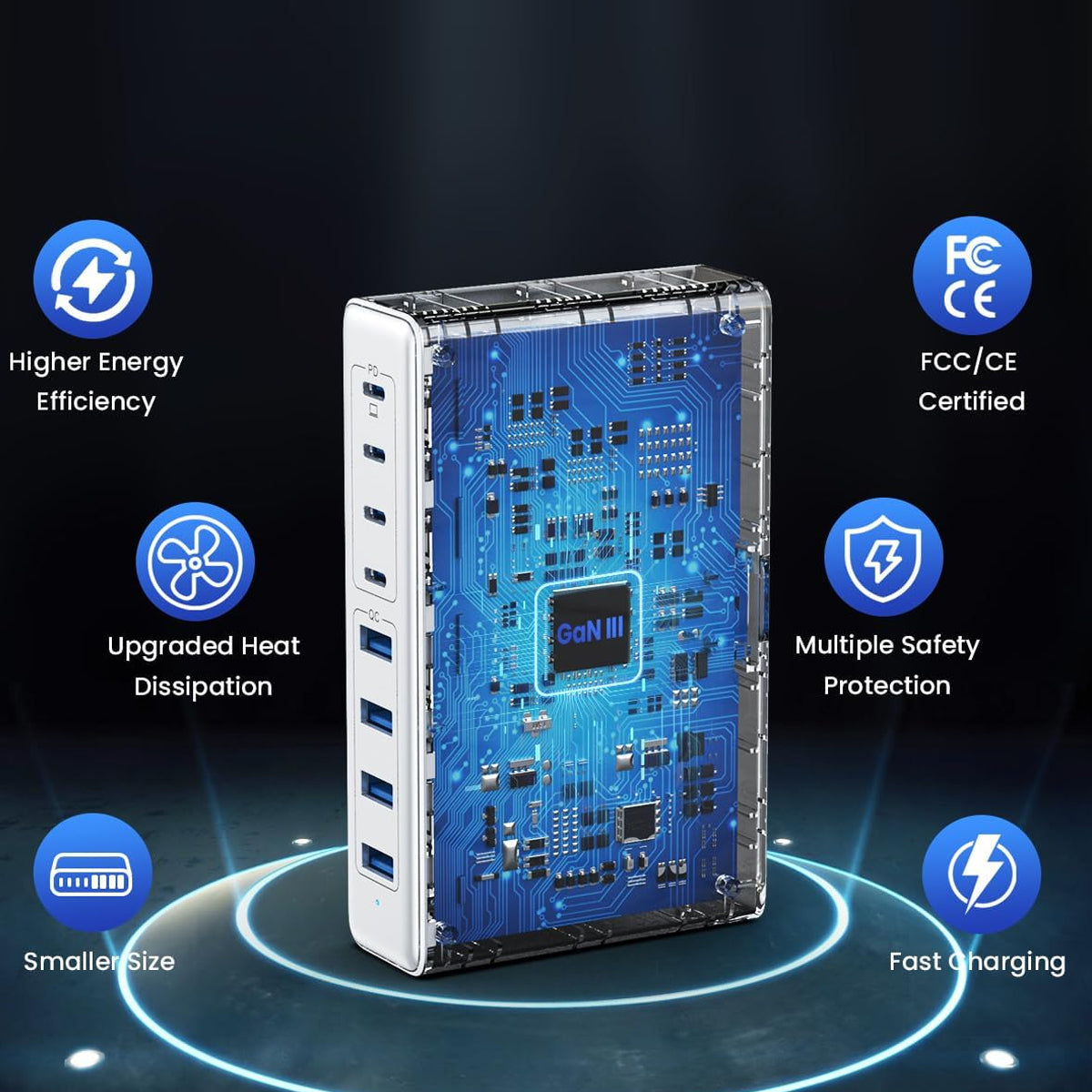 Power Wall 100W Fast USB Charger For Laptops and Devices Vista Shops