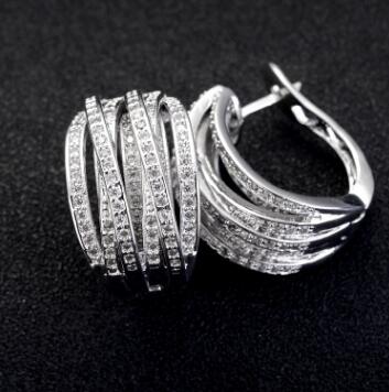 Kyrie Hoop Earrings With Multi Crystal Inlay Vista Shops