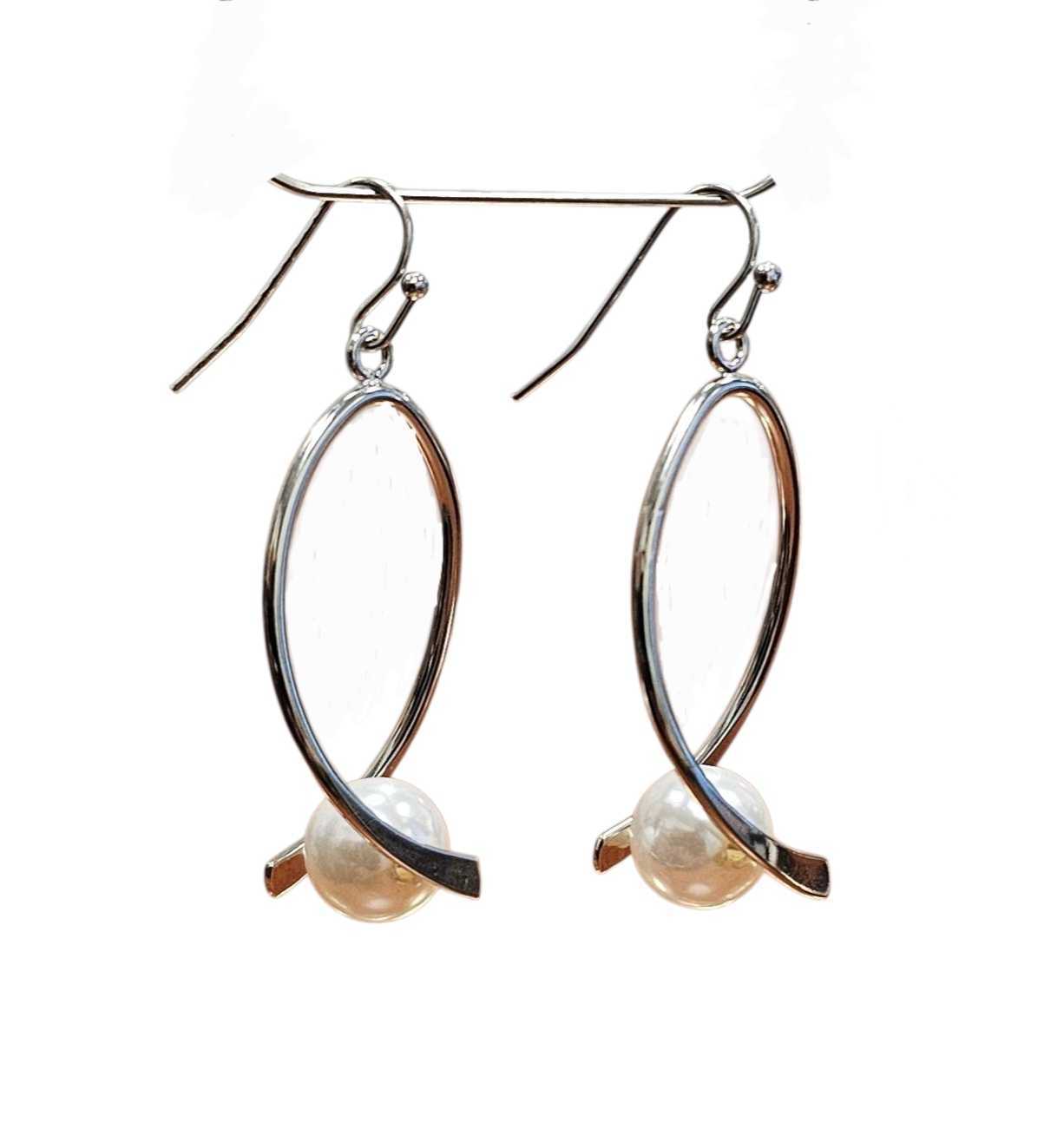Real Love Pearl Drops Hook Earrings Vista Shops