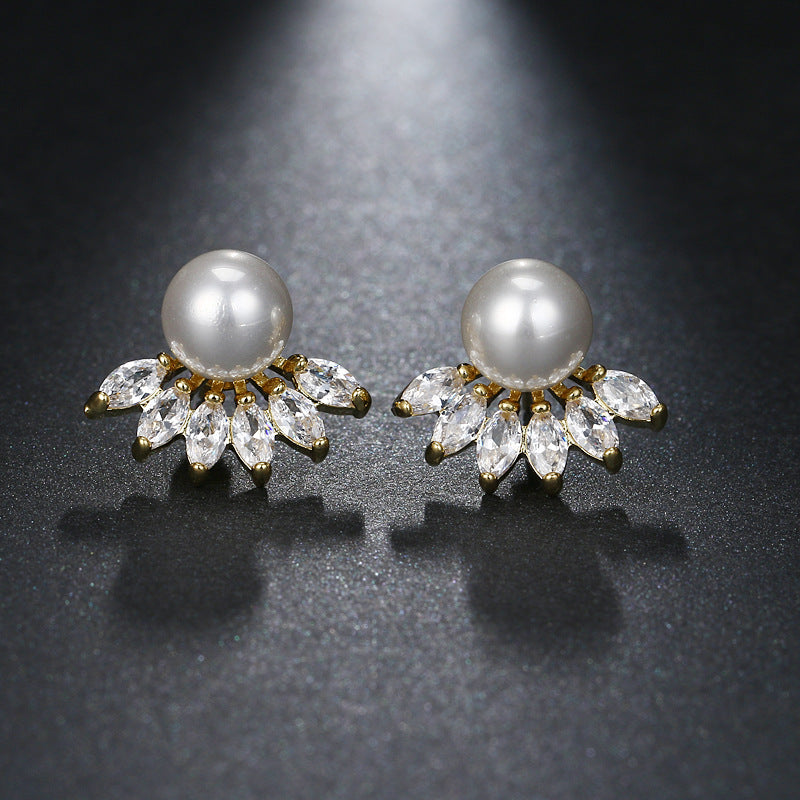 Pearls And Petals Stud Earrings Vista Shops