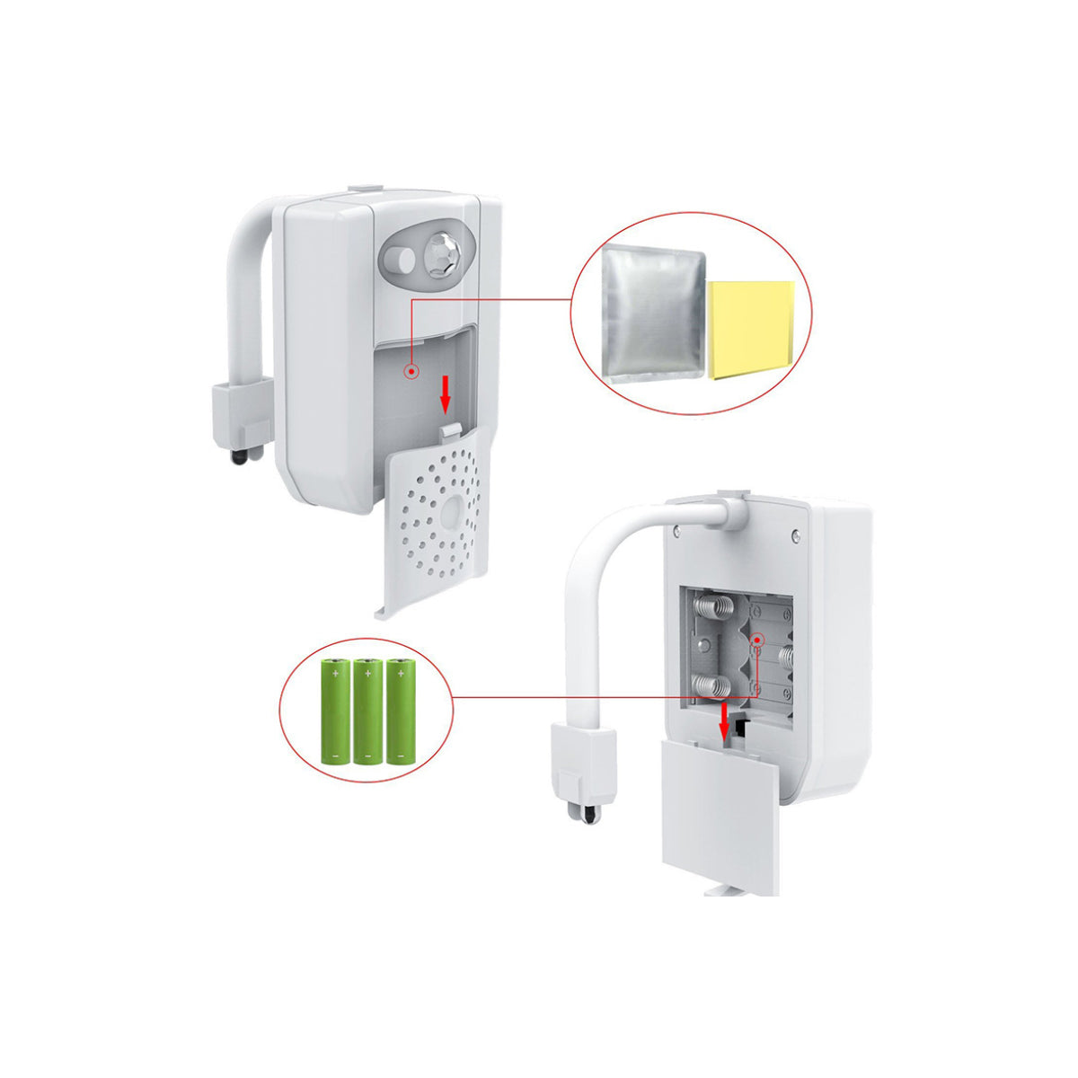 CLEAN BOWL UV Sanitizing Light For Germ Free Toilets With LED Motion Light Vista Shops