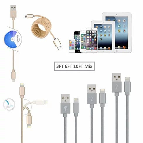 3 to Tango Apple or Android Charging Cables 3ft - 6ft - 10ft All 3 included. Vista Shops