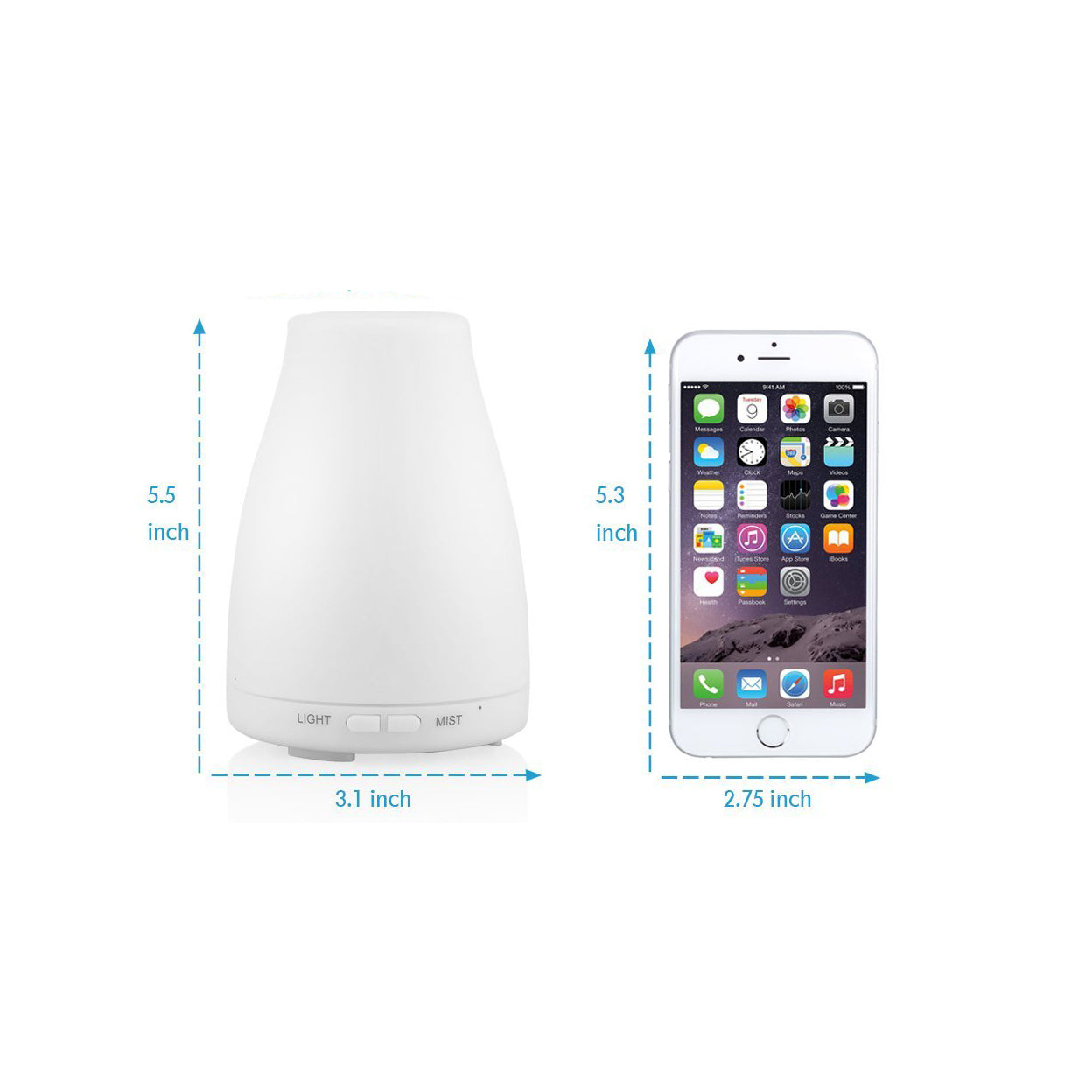 Misty Mood Maker Humidifier With Aroma Essential Oil Free Vista Shops