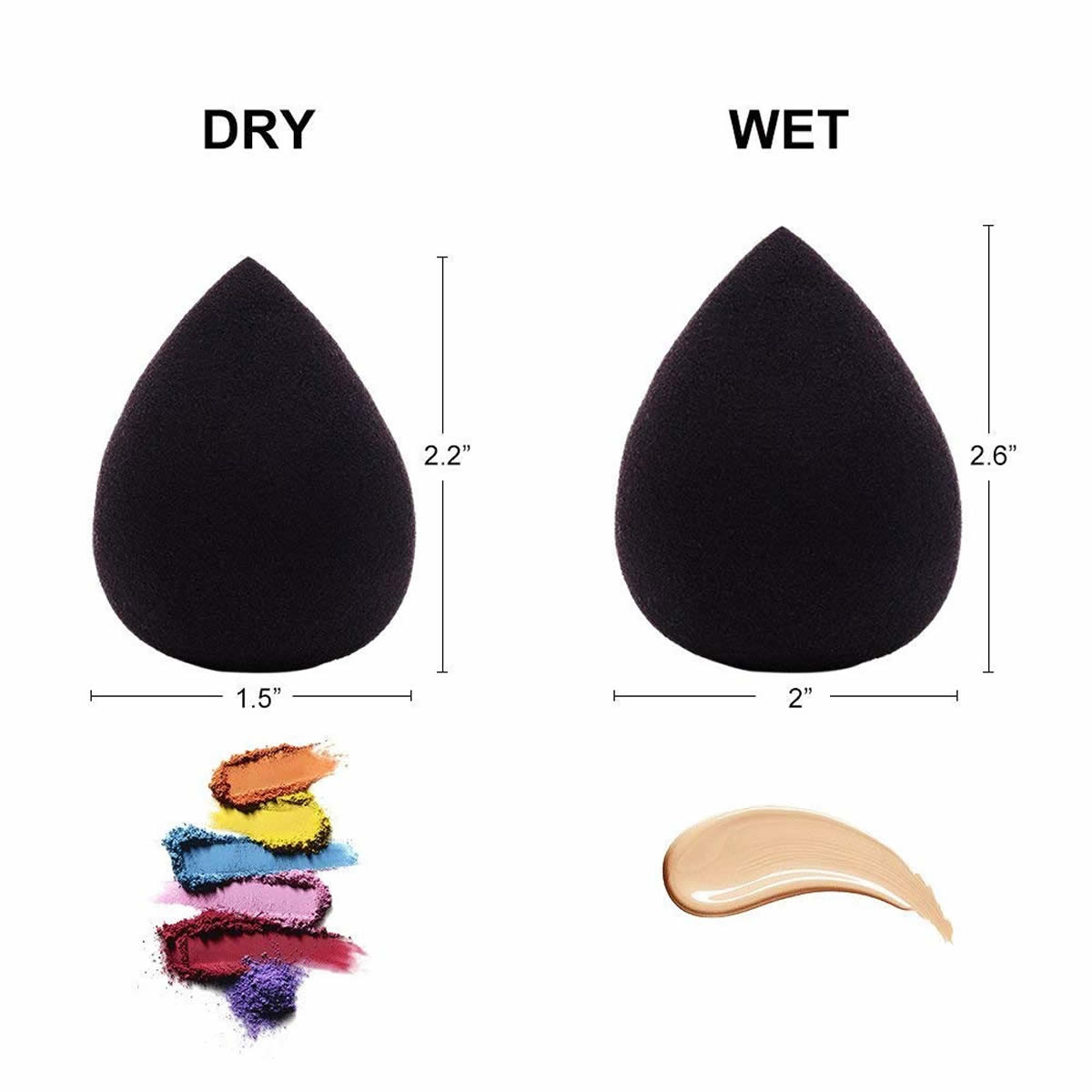 Good Living In Style Makeup Applicator 6 Piece Sponge Set Vista Shops