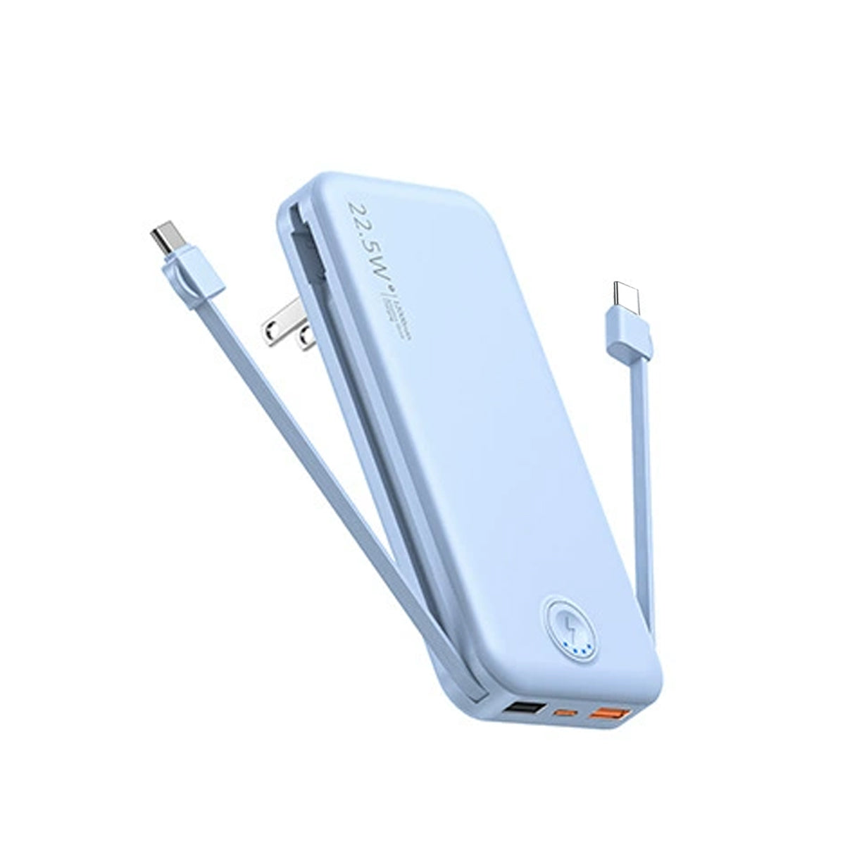 Power House 3-in-1 Fast And Foldable Wireless Power Bank With AC Plug Vista Shops
