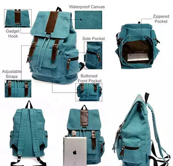 Back To Campus Canvas Backpack In 4 Colors Vista Shops