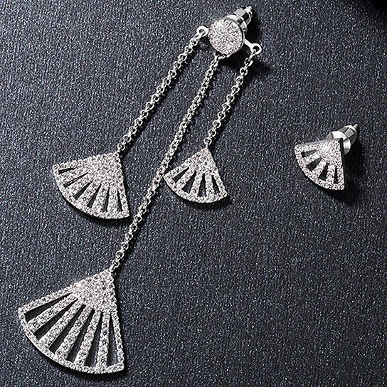 Fan Girl Earrings A Chandelier And Stud Duo Vista Shops