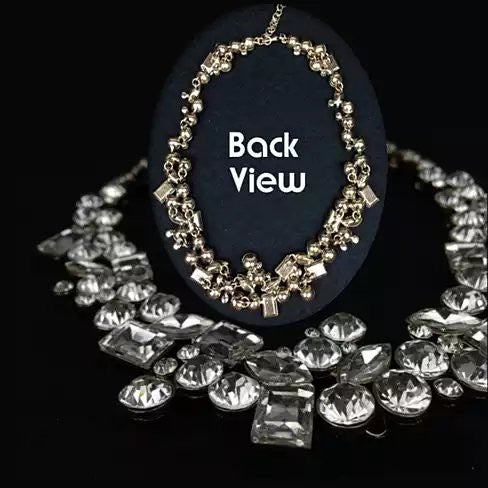 Hello Gorgeous! Diamond Crystal Statement Necklace Vista Shops