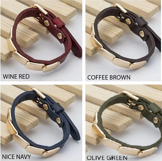 LinkBling Genuine Leather Bracelet Vista Shops
