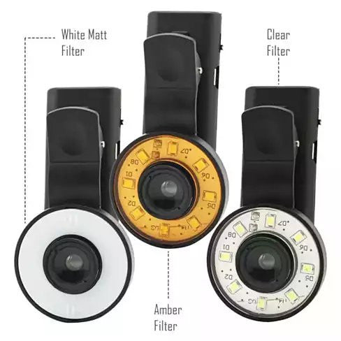 Picture Perfect Selfie Clip On LED Light With 4X Wide Angle Lens Vista Shops
