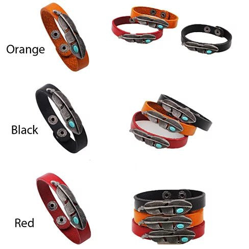 Strength & Beauty Genuine Leather Bracelet Vista Shops