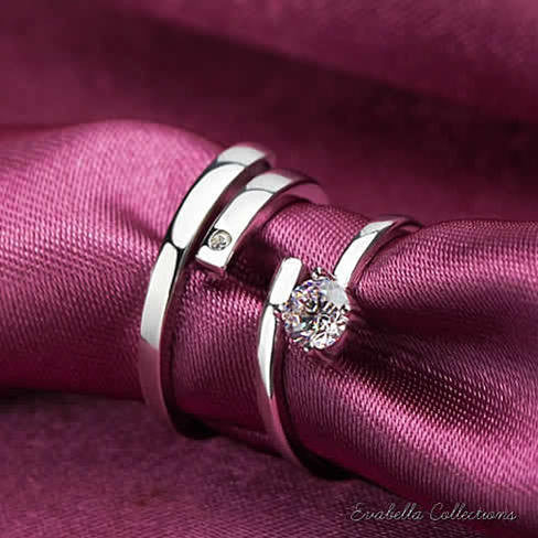 We Belong Together - Set of 2 Rings in 925 Silver Vista Shops