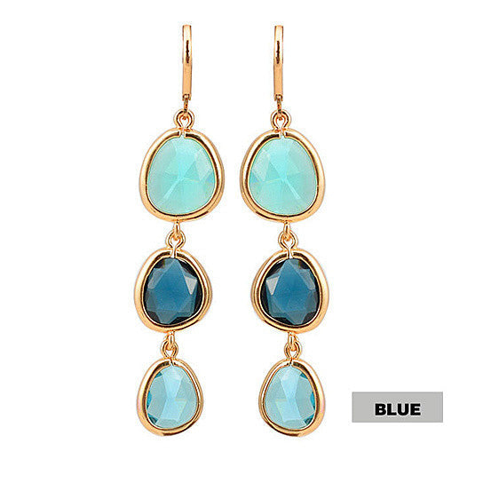 Serena Ombre Style Gem Drop Earrings Vista Shops