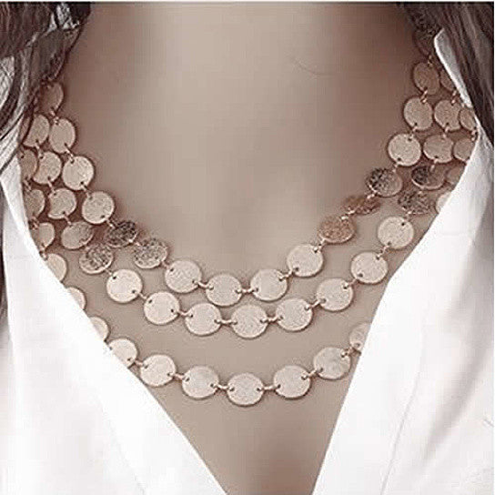 Sweet Glow Triple Strand Necklace Vista Shops