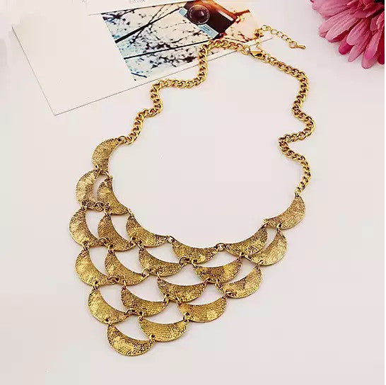 Many Moons Crescent Necklace With Antique Finish Vista Shops