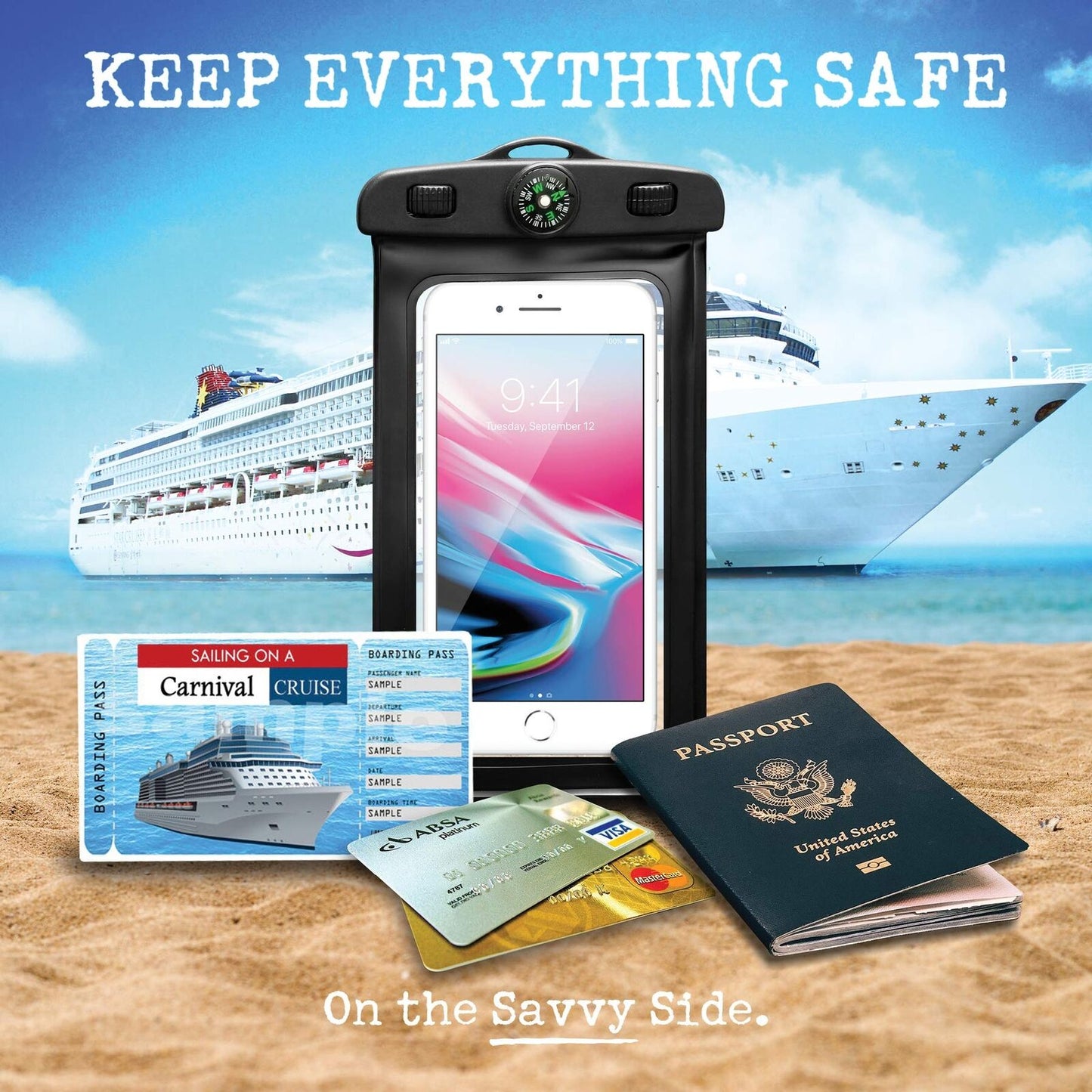 AQUA POUCH - Waterproof Pouch for your Smartphone and your Essentials Vista Shops