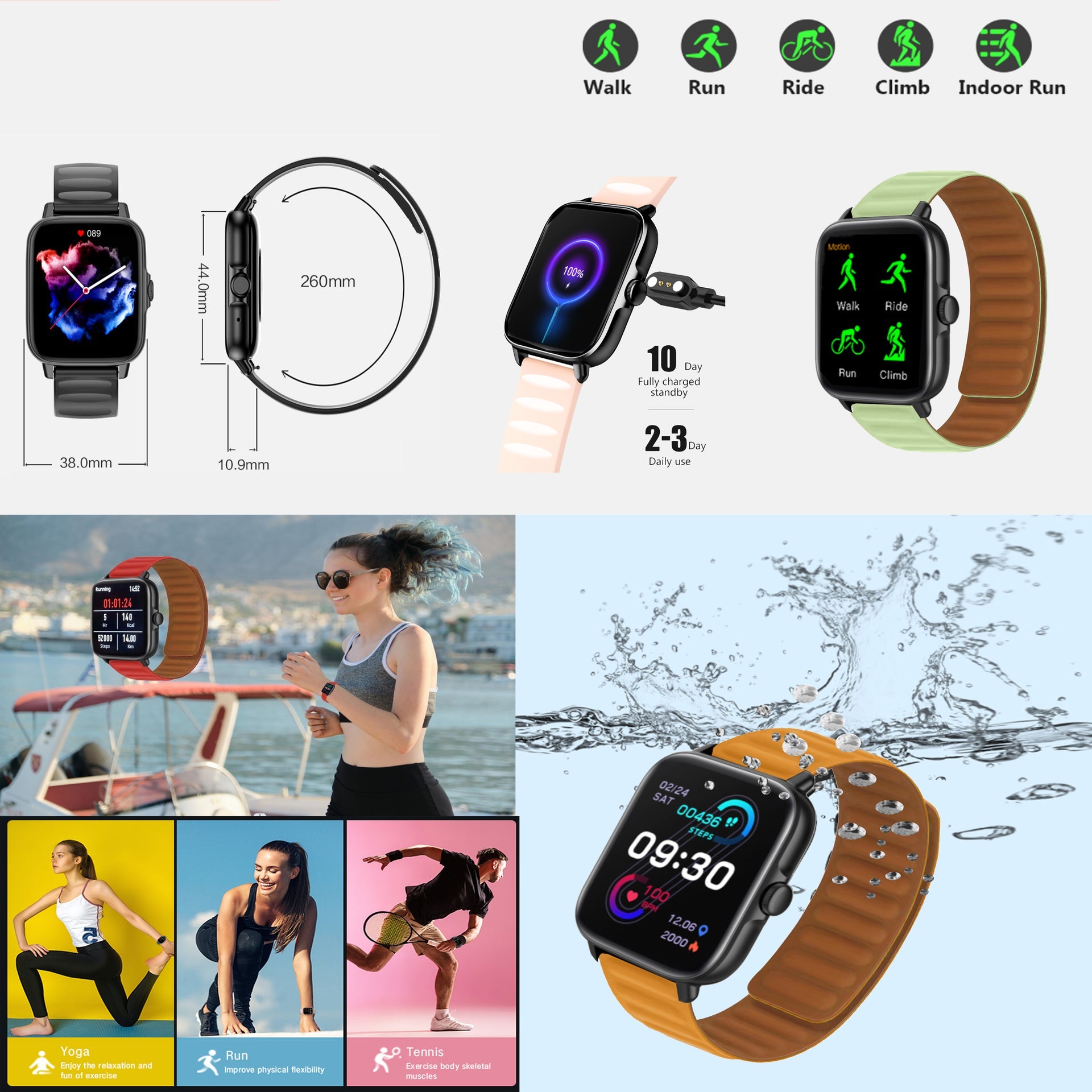 SmartPRO Smartwatch With Magnetic Belt And Activity Tracker Vista Shops