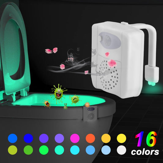 CLEAN BOWL UV Sanitizing Light For Germ Free Toilets With LED Motion Light Vista Shops