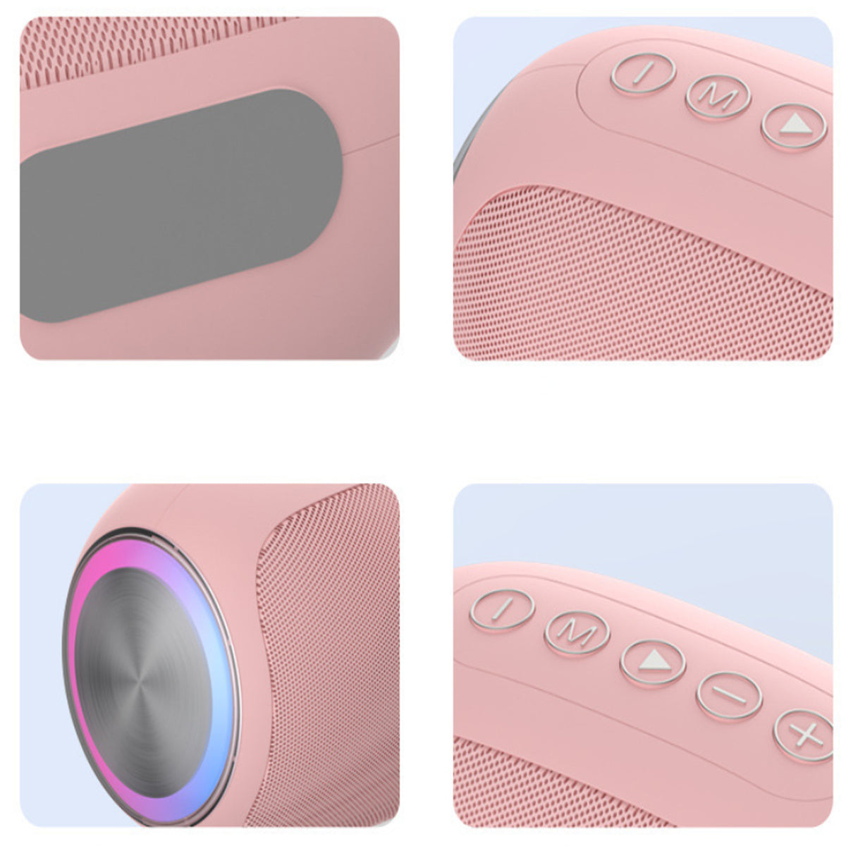 Oval Drum Bluetooth Speaker With LED Ring Light Vista Shops