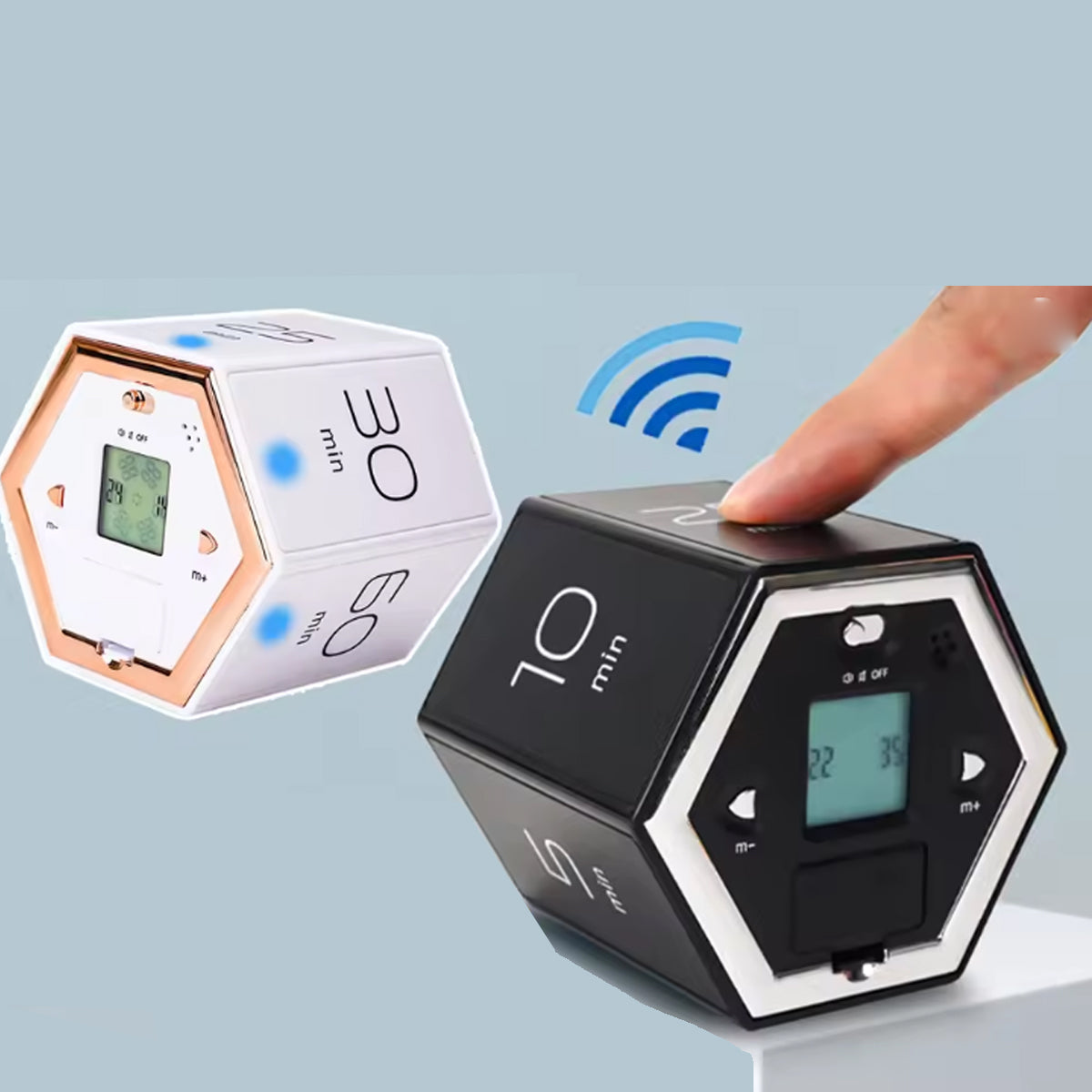 TimeFlip Pro Magnetic Hexagon Multifunctional Spot Timer For Self-discipline Vista Shops