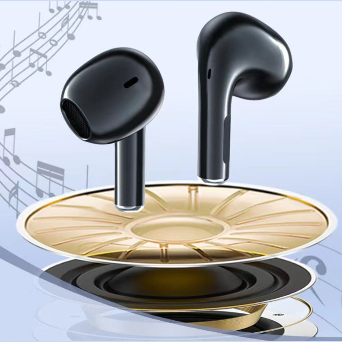 Clear Top Bluetooth Earphone With Charger Vista Shops