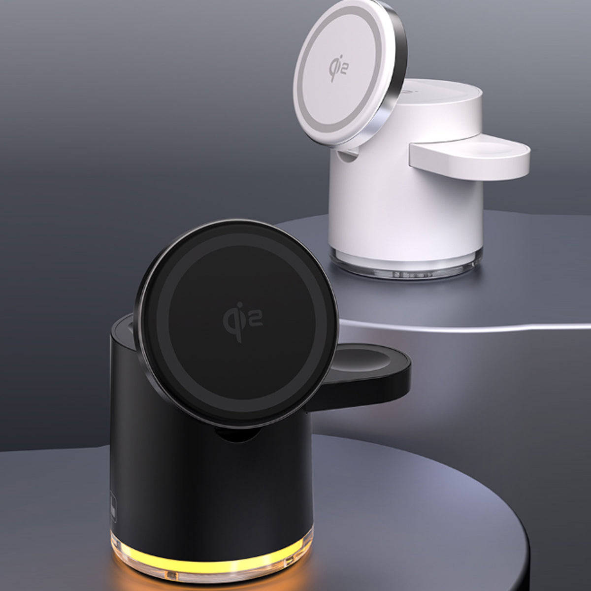 CLINGOMATIC Charging Station 3 In 1 Wireless Charger Stand With Halo Light Vista Shops