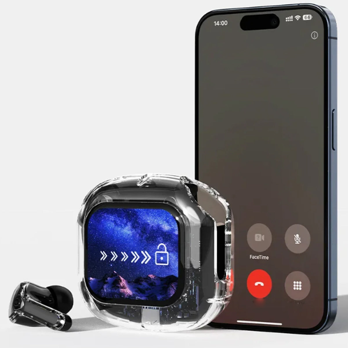 Clear Sound Meets Glassy Screen Futuristic Wireless Bluetooth Headphones Vista Shops