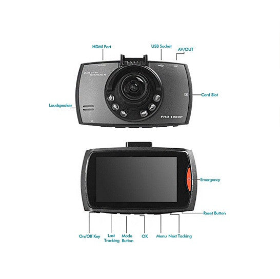 SafetyFirst HD 1080p Car Dash CamCorder with Night Vision Vista Shops