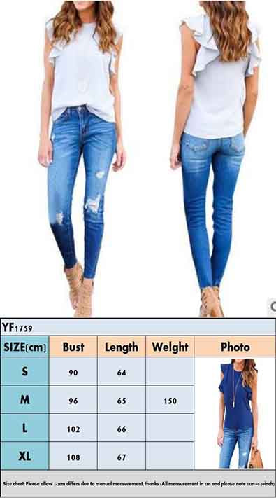 Frida Chiffon Top With Frills Vista Shops