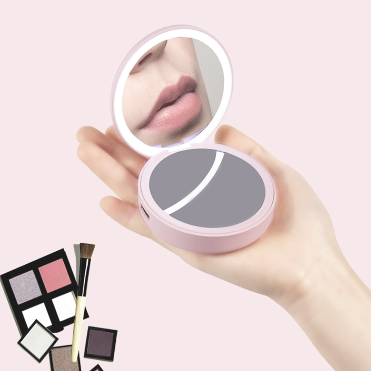 Compact Mirror With Portable Phone Charger Vista Shops