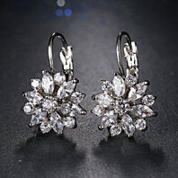 Snowflowers Lovely Drop Earrings In 3 Tones Vista Shops