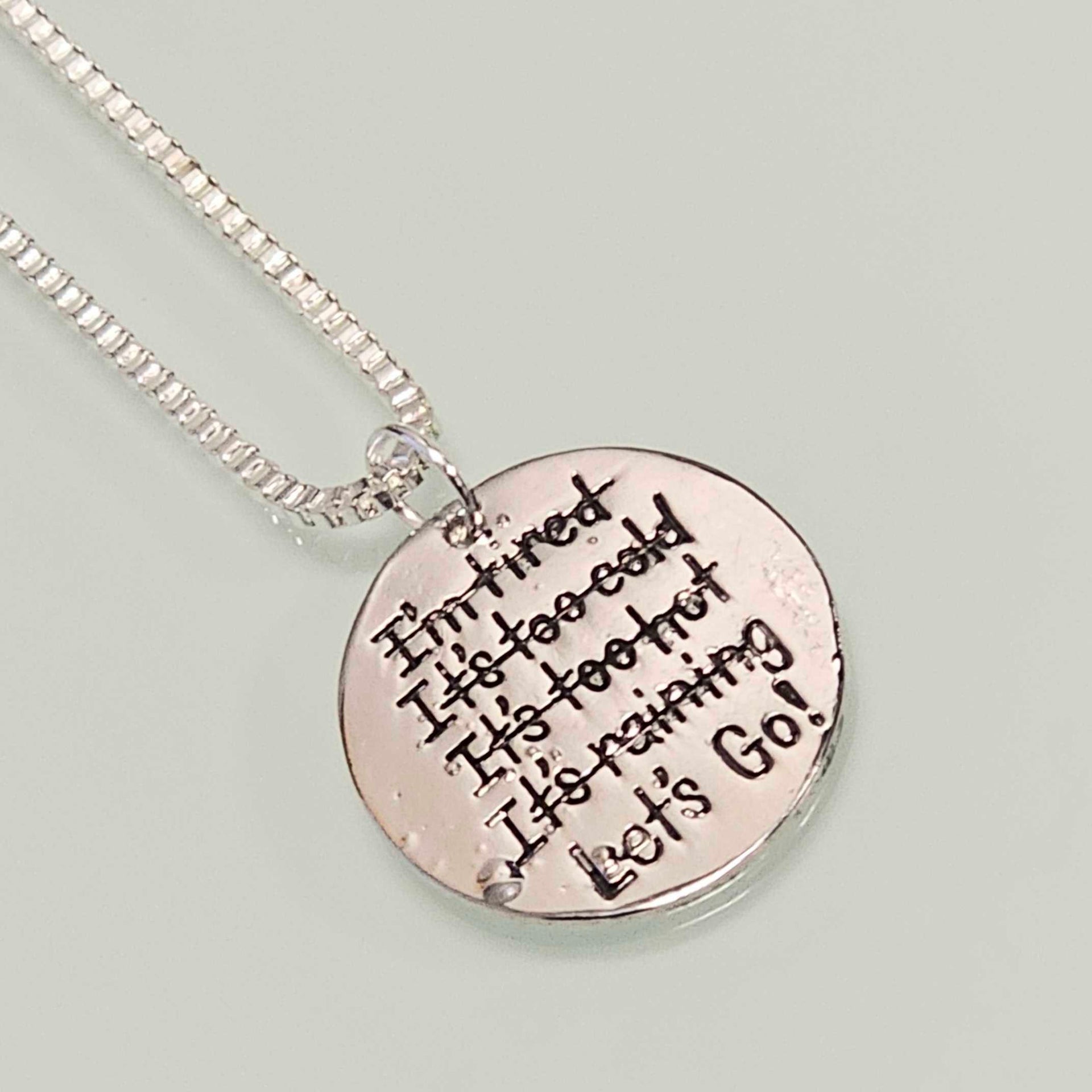 Ever Ready Motivational Pendant And Chain In 925 Silver Vista Shops