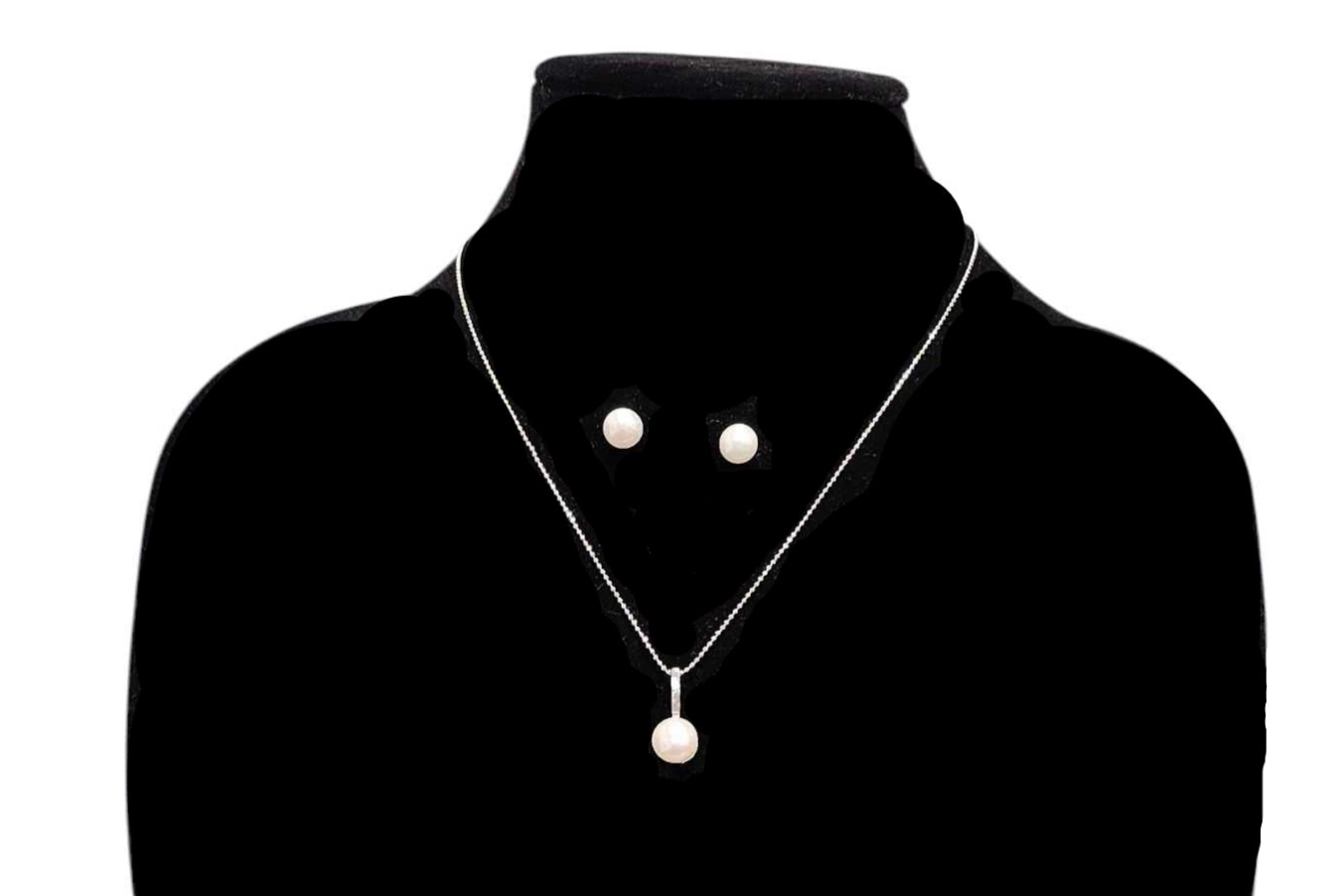 Mio Moto Genuine Fresh Water Pearl Pendant And Earrings Set Vista Shops