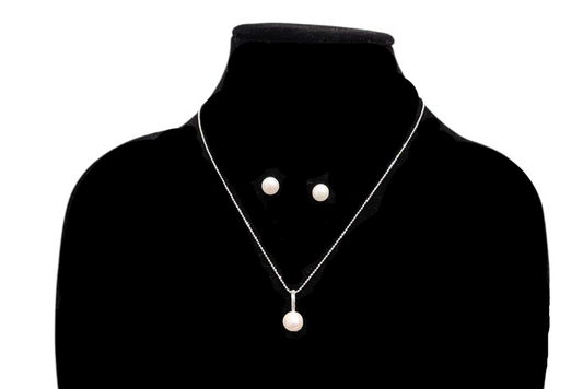 Mio Moto Genuine Fresh Water Pearl Pendant And Earrings Set Vista Shops