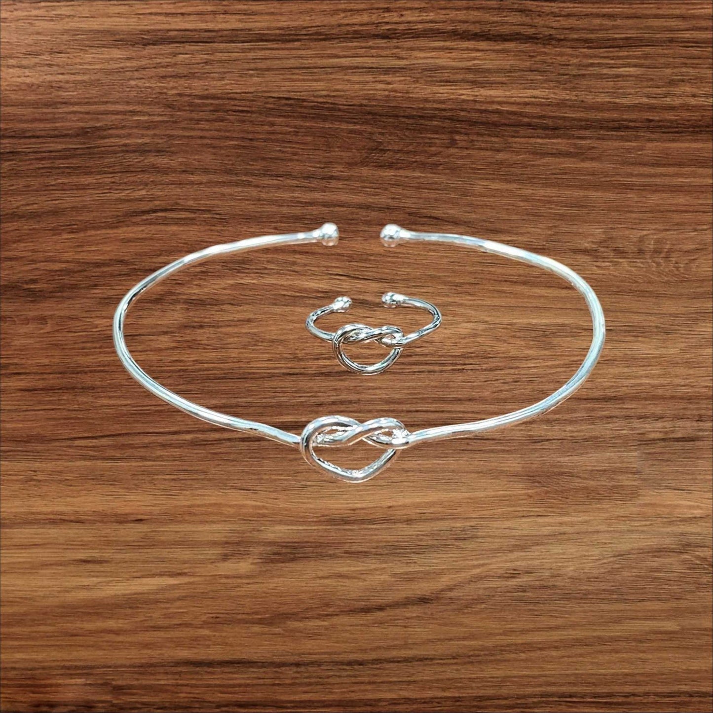 Sweet Nothings Whisper Light Set Of Love Knot Bracelet And Ring Vista Shops