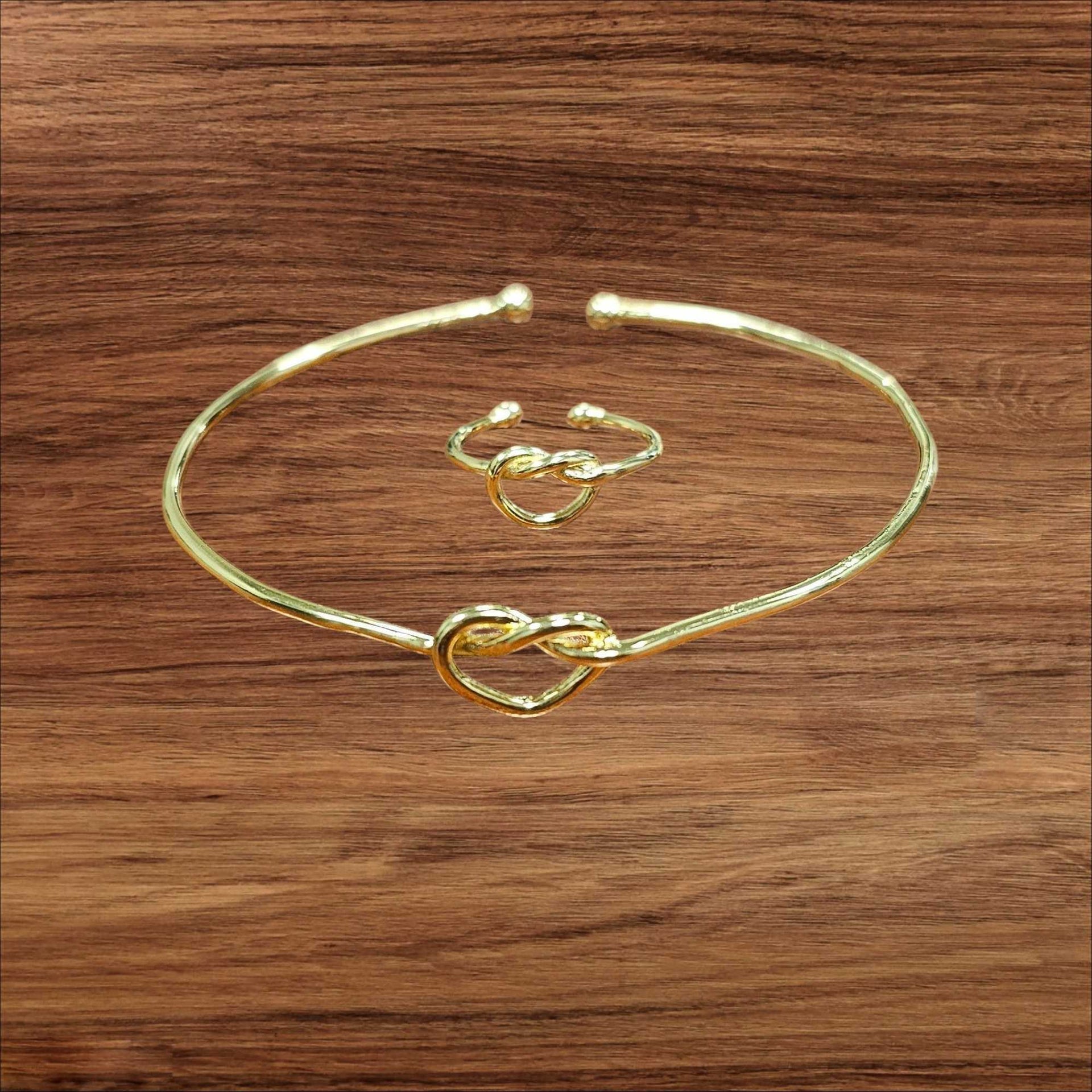 Sweet Nothings Whisper Light Set Of Love Knot Bracelet And Ring Vista Shops