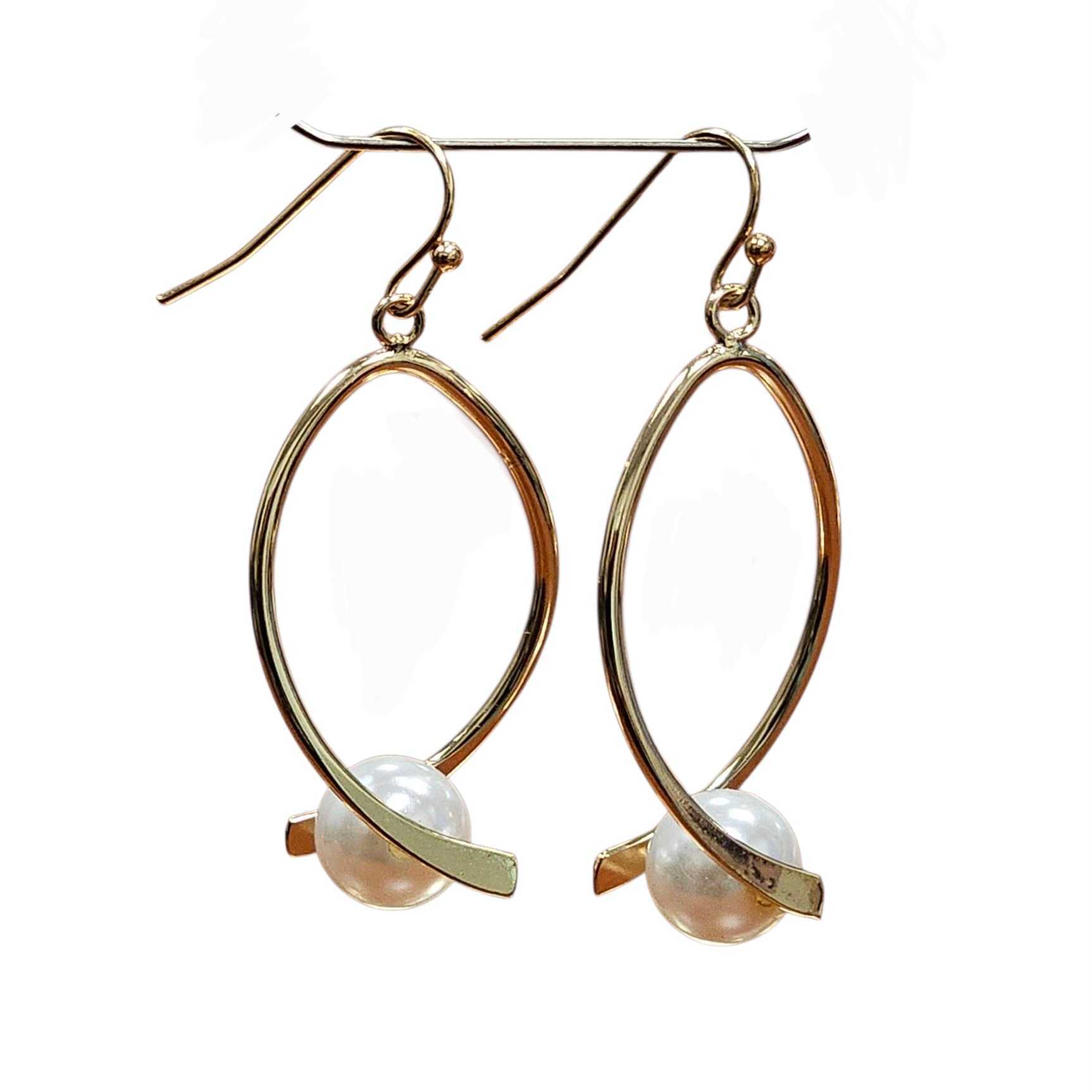Real Love Pearl Drops Hook Earrings Vista Shops