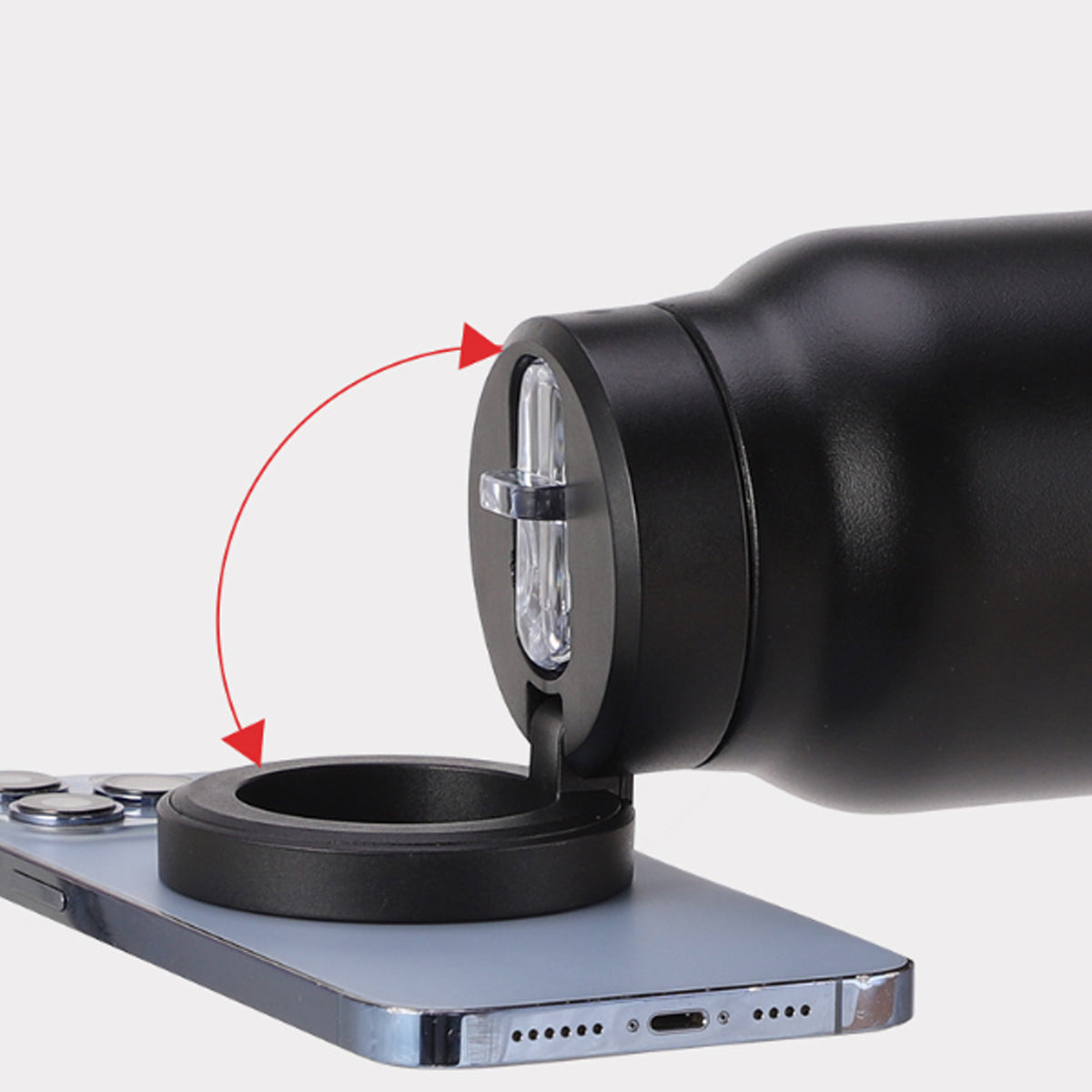 Aquaala Stick And Swivel Magnetic Cap Phone Holder Water Bottle