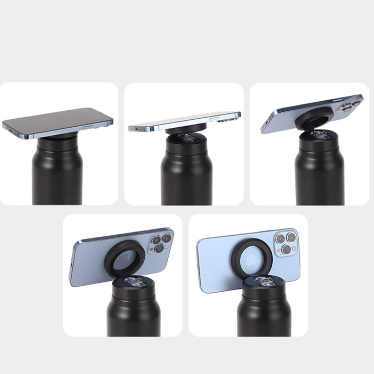 Aquaala Stick And Swivel Magnetic Cap Phone Holder Water Bottle