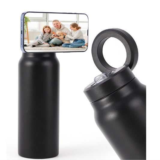 Aquaala Stick And Swivel Magnetic Cap Phone Holder Water Bottle