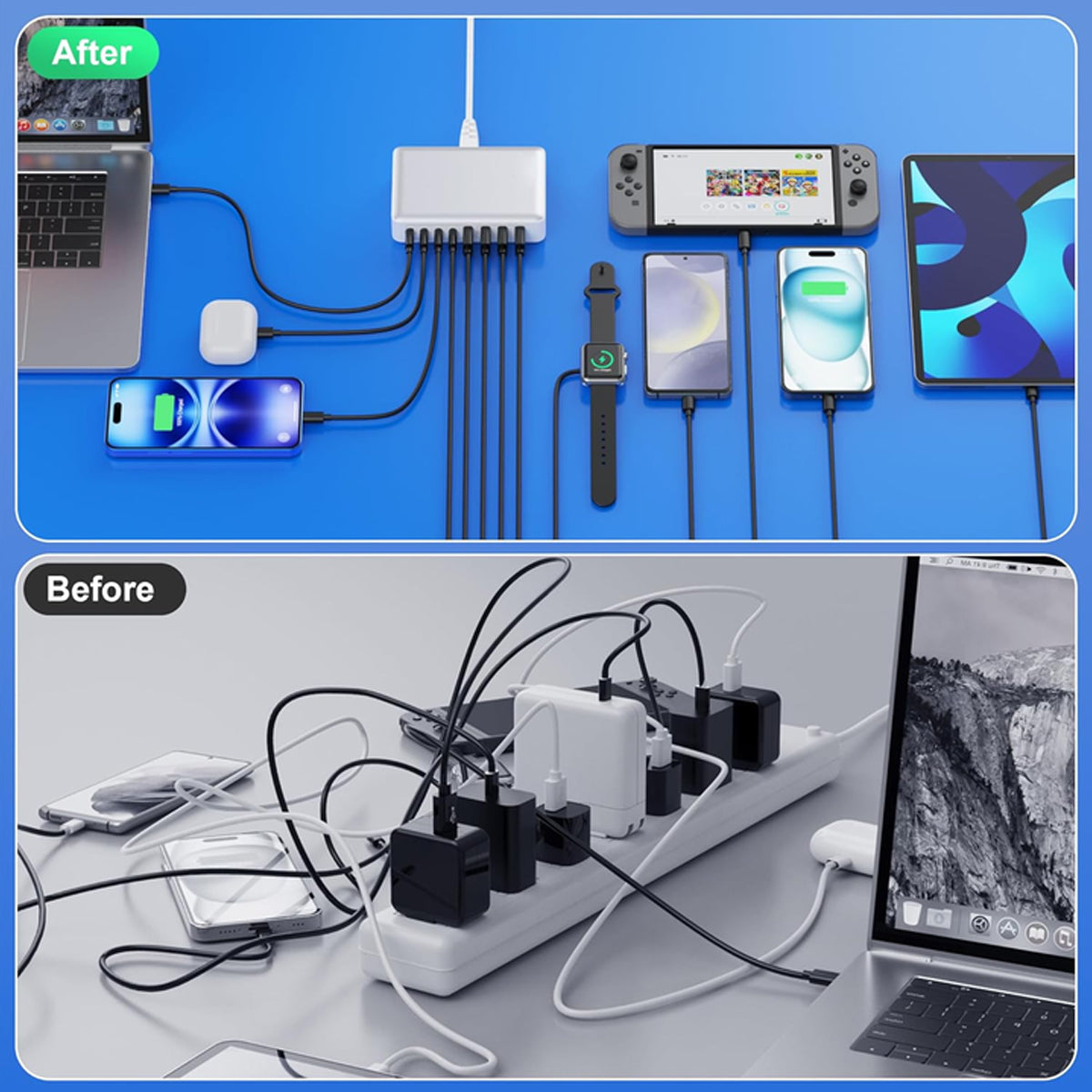 Power Wall 100W Fast USB Charger For Laptops and Devices Vista Shops