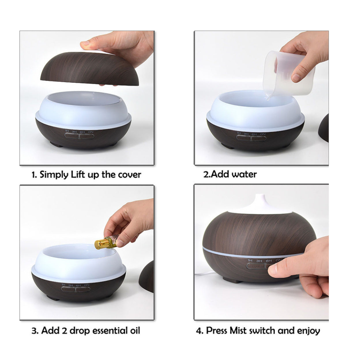 Mistyrious Essential Oil Humidifier Natural Oak Design With Easy Remote (Copy) SHOPS