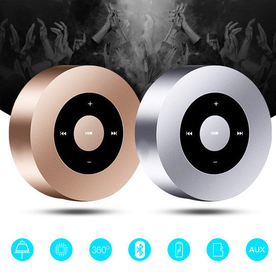 Minimal Metallic Bluetooth Speaker and MP3 Player Vista Shops