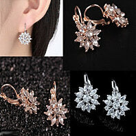Snowflowers Lovely Drop Earrings In 3 Tones Vista Shops