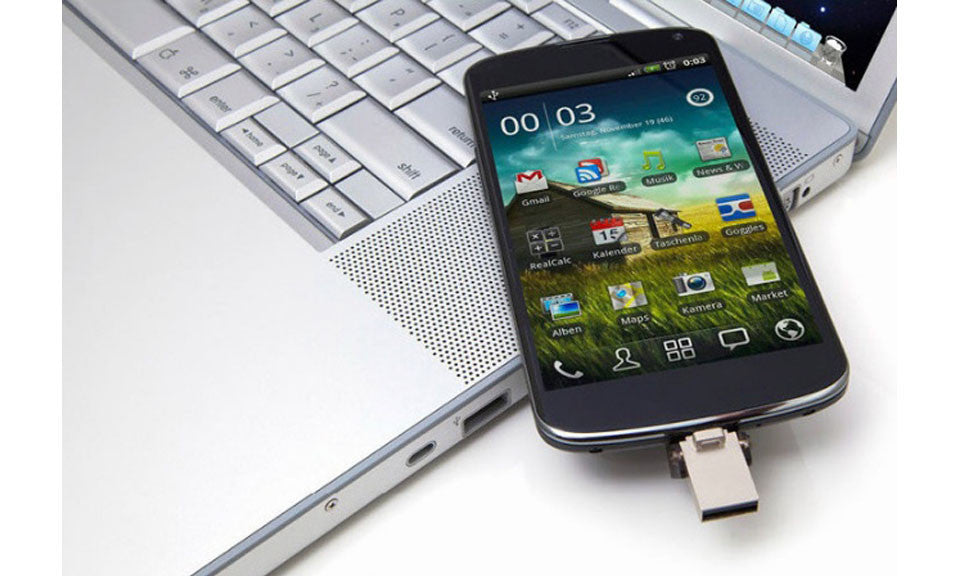 Dual Port Micro USB Flash Storage Memory Drive Vista Shops
