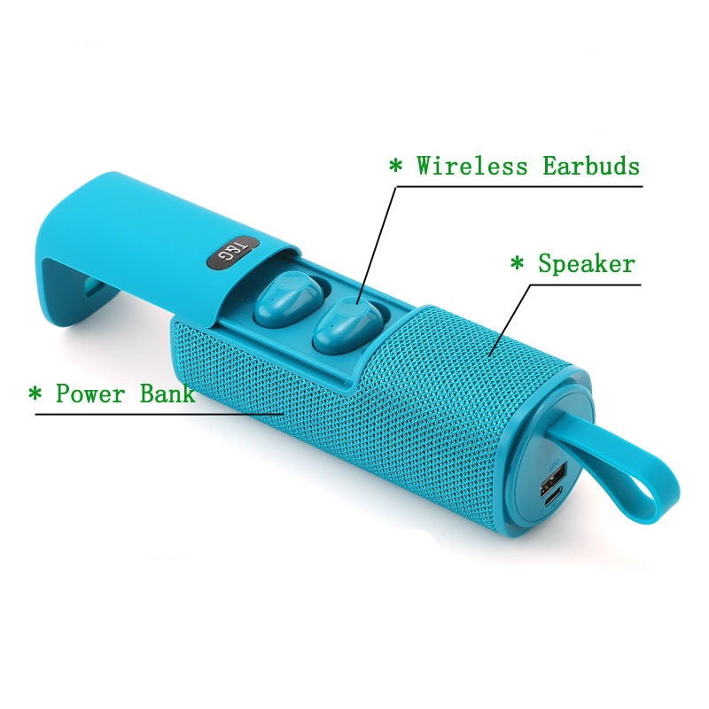 Triple Win 3 IN 1 Compact Size Earphone, Speaker And Power Bank Vista Shops