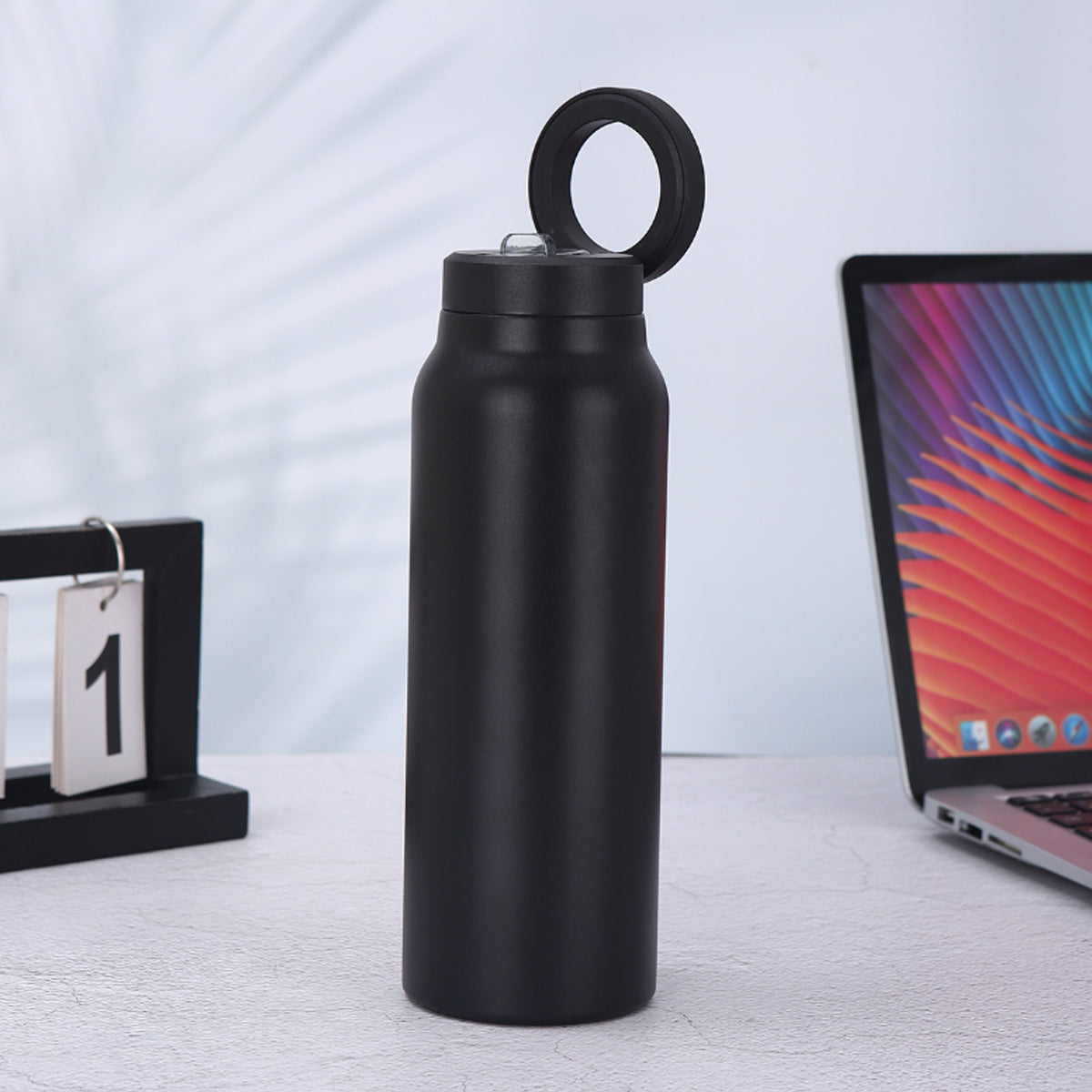 Aquaala Stick And Swivel Magnetic Cap Phone Holder Water Bottle