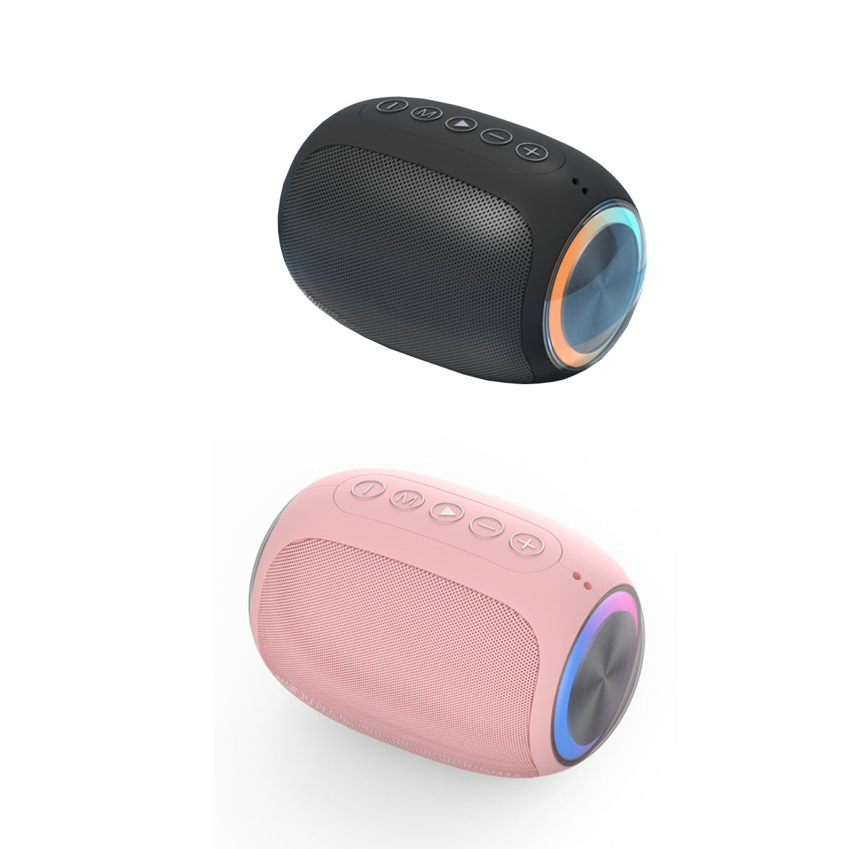 Oval Drum Bluetooth Speaker With LED Ring Light Vista Shops