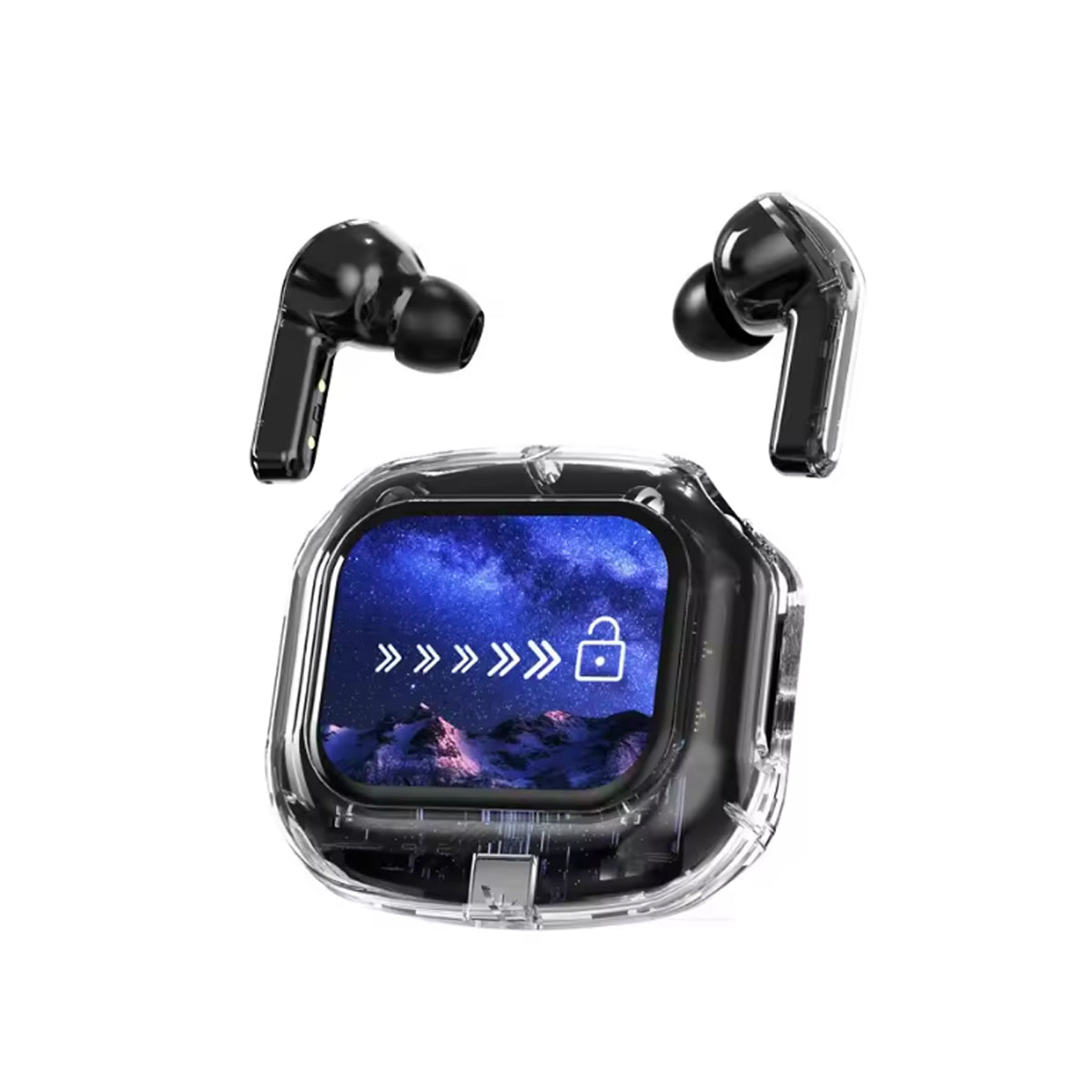 Clear Sound Meets Glassy Screen Futuristic Wireless Bluetooth Headphones Vista Shops